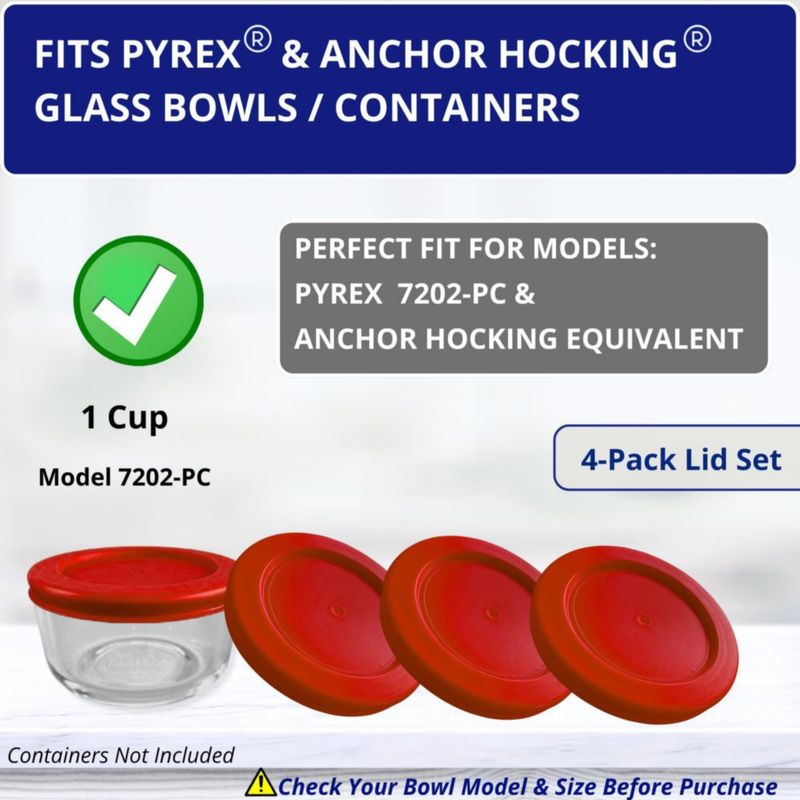 Tapa para Contenedor Klare Ware 236 ml Rojo - Pack de 4