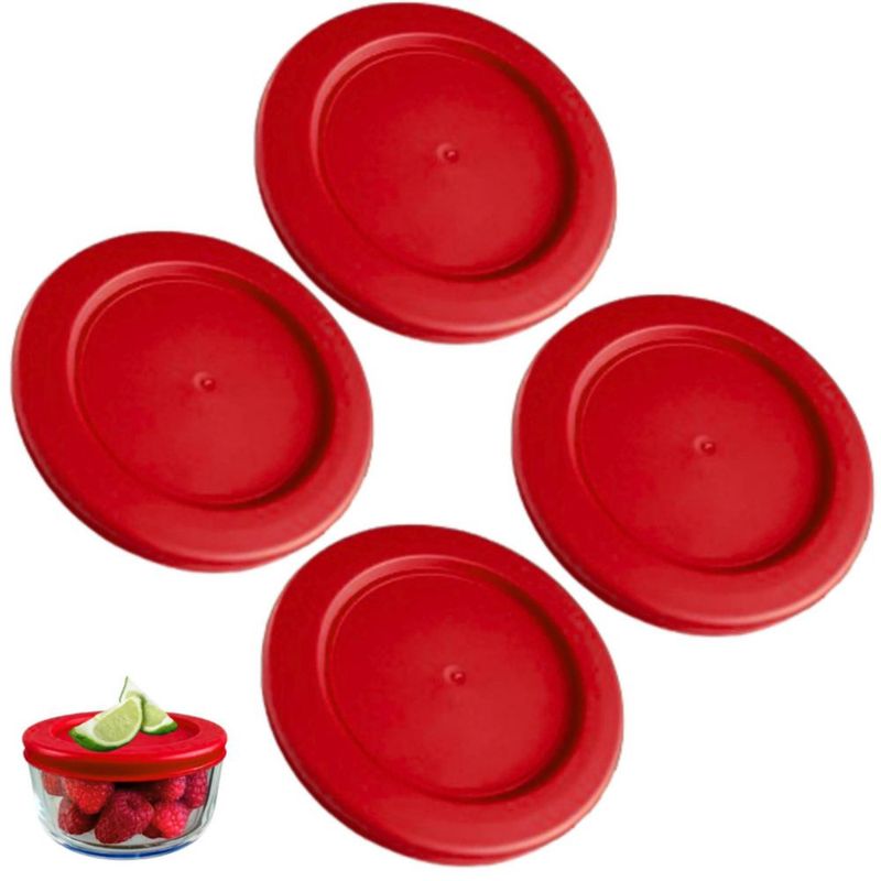 Tapa para Contenedor Klare Ware 236 ml Rojo - Pack de 4