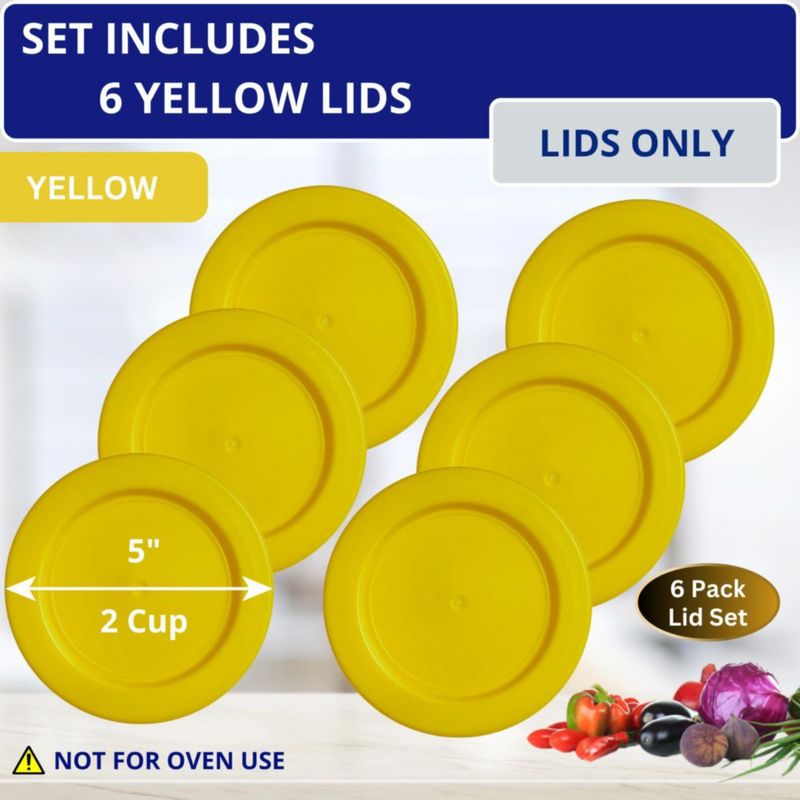 Tapa para Envase Klare Ware 2 Tazas Amarilla - Pack de 6