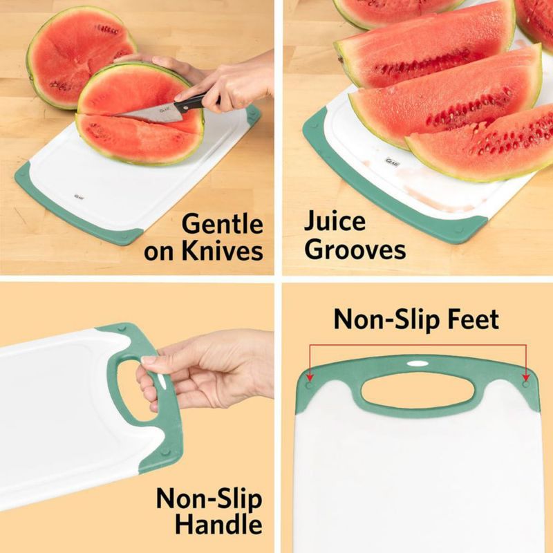 Tablas de cortar Glad – Set de 3 piezas color verde azulado aptas para lavavajillas