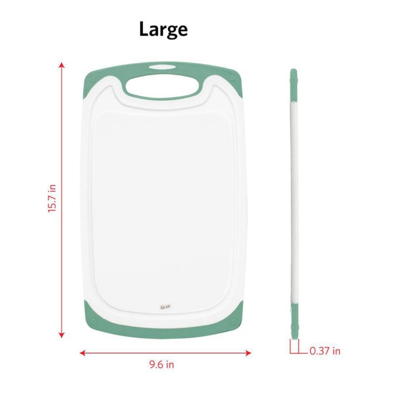 Tablas de cortar Glad – Set de 3 piezas color verde azulado aptas para lavavajillas