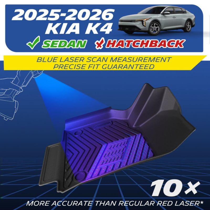 Alfombrillas para Vehículo MICHELIN K4 Sedán 2025‑2026 Juego de 3 piezas TPE