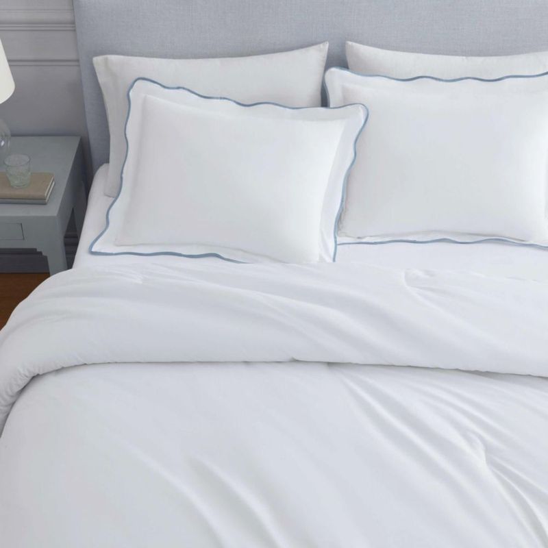 Martha Stewart - Juego de funda nórdica Queen con almohadones algodón percal