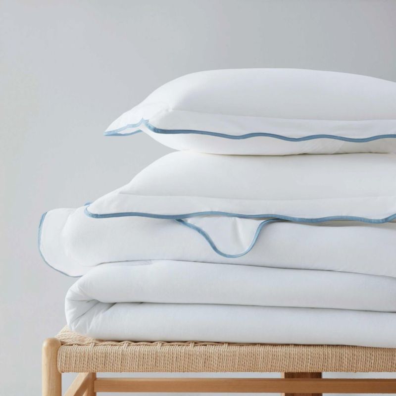 Martha Stewart - Juego de funda nórdica Queen con almohadones algodón percal