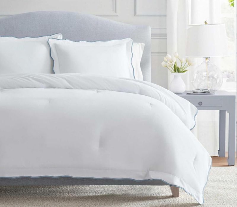 Martha Stewart - Juego de funda nórdica Queen con almohadones algodón percal