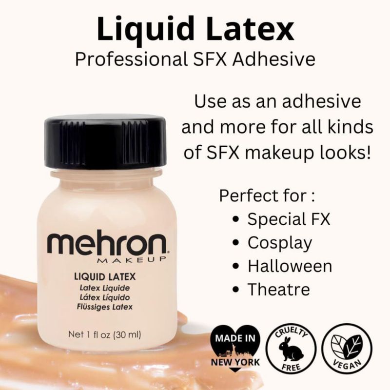 Látex Líquido Mehron Makeup 30 ml Piel Clara