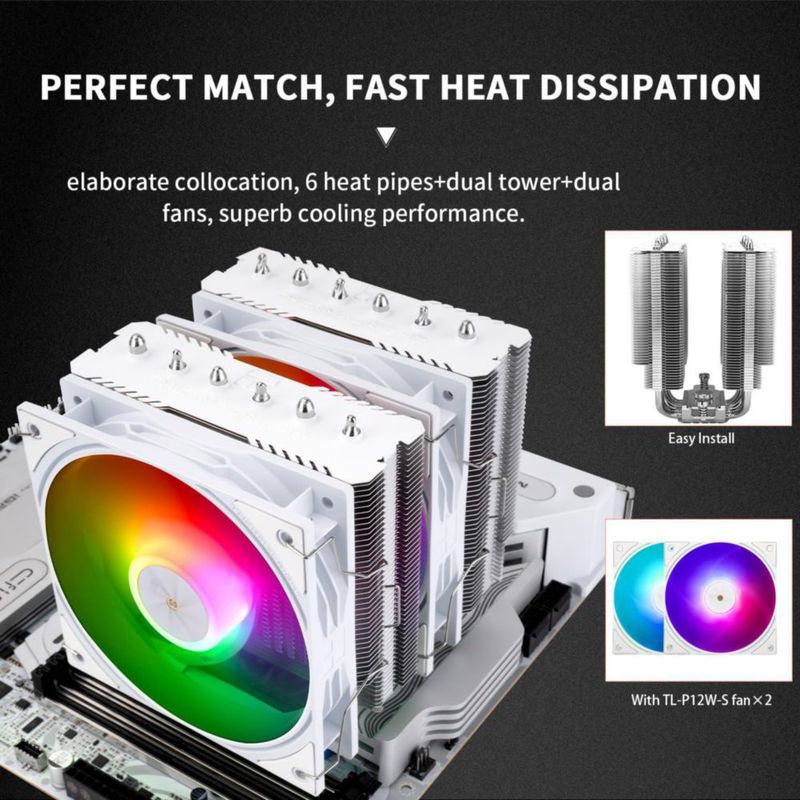 Disipador de CPU Thermalright Peerless Assassin 120 SE ARGB Blanco