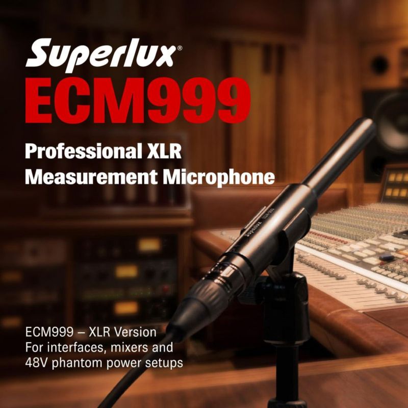Micrófono Superlux ECM999 20 Hz–20 kHz XLR Omnidireccional