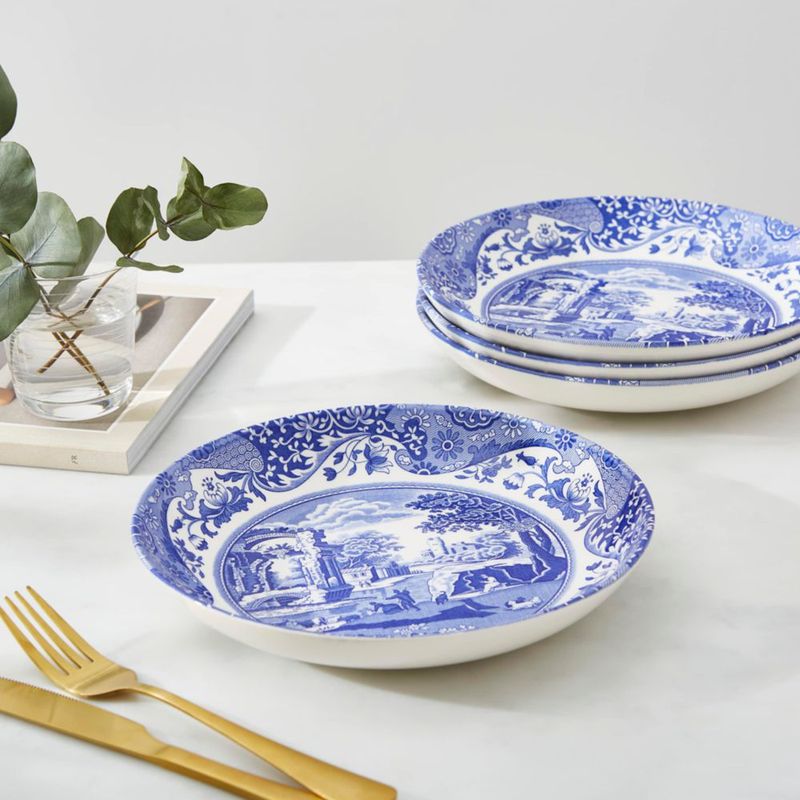 Cuenco de Pasta Spode 23 cm Azul Italiano Juego de 4