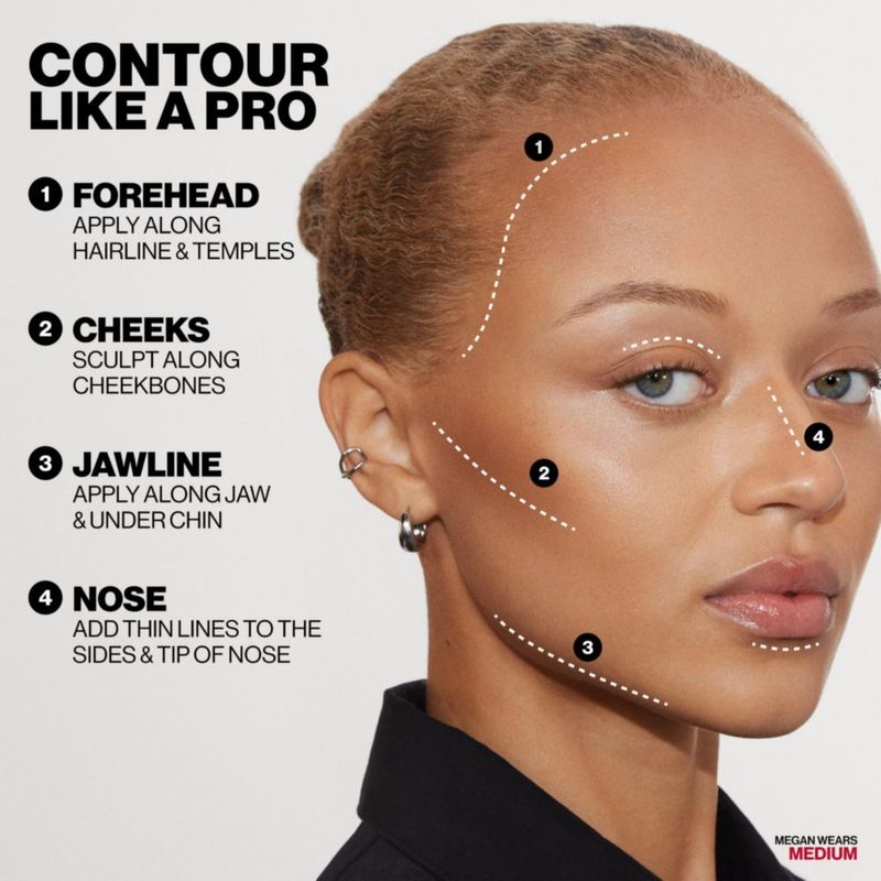 Stick de Contorno Smashbox Medium fácil de difuminar para rostro y ojos