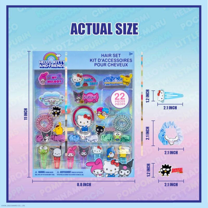 Juego de Accesorios para el Pelo Townley Girl Hello Kitty - 22 Piezas