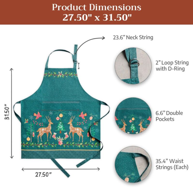 Delantal Maison d' Hermine de algodón 28 x 32 cm (1 unidad)