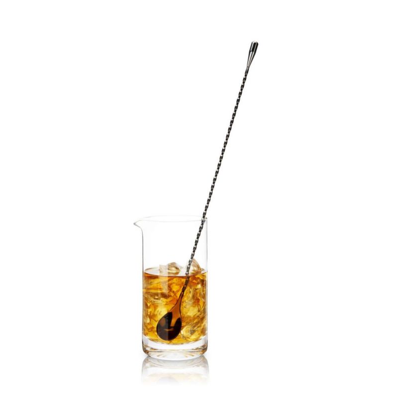 Cuchara de Bar Viski 40 cm Acero Inoxidable con Acabado Gunmetal y Mango Torcido