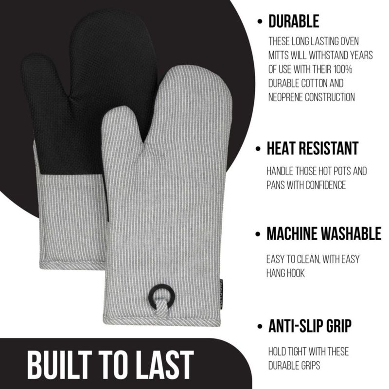 Guantes de horno Frigidaire 33 cm x 18 cm Gris - Pack de 2