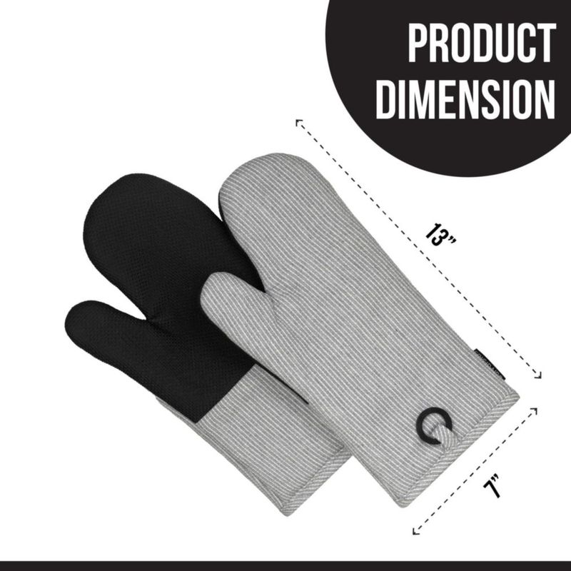 Guantes de horno Frigidaire 33 cm x 18 cm Gris - Pack de 2