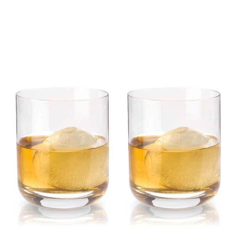 Juego de 2 vasos de whisky Viski 355 ml de cristal