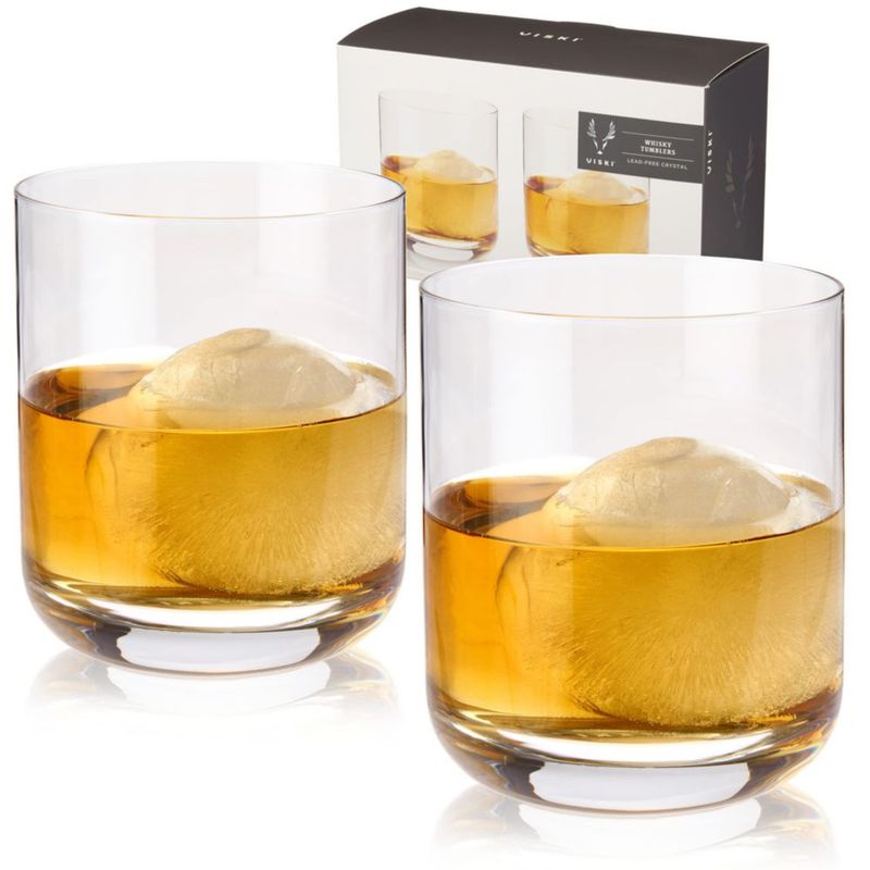 Juego de 2 vasos de whisky Viski 355 ml de cristal