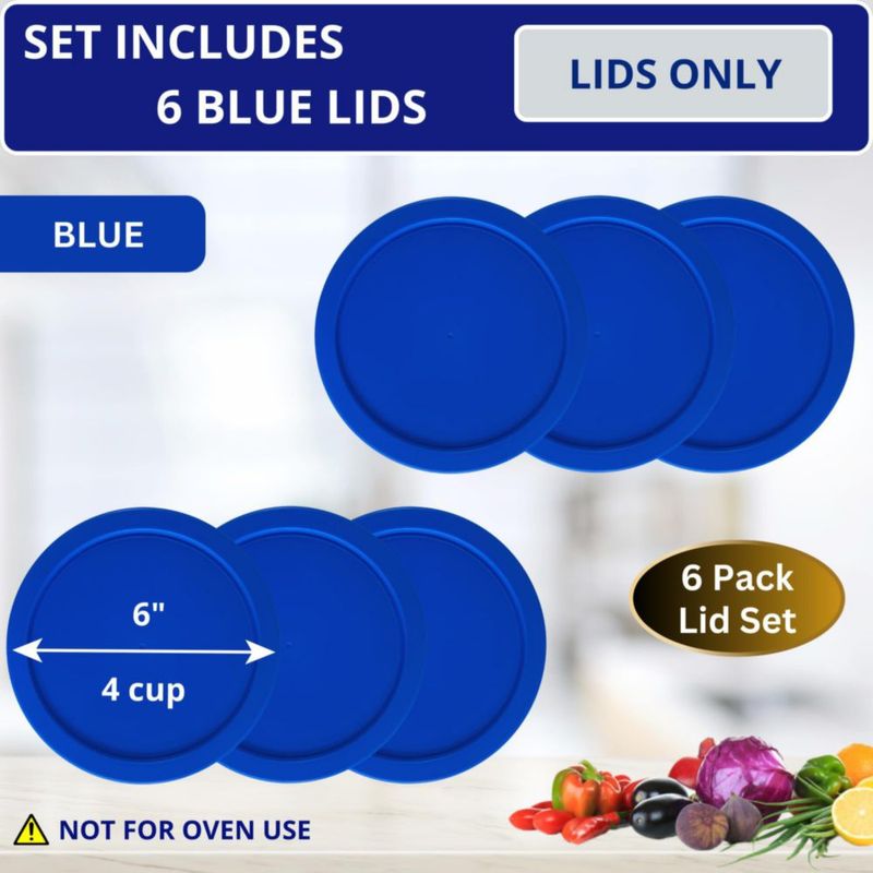 Tapas para Envases Klare Ware 950 ml Pack de 6 Azul