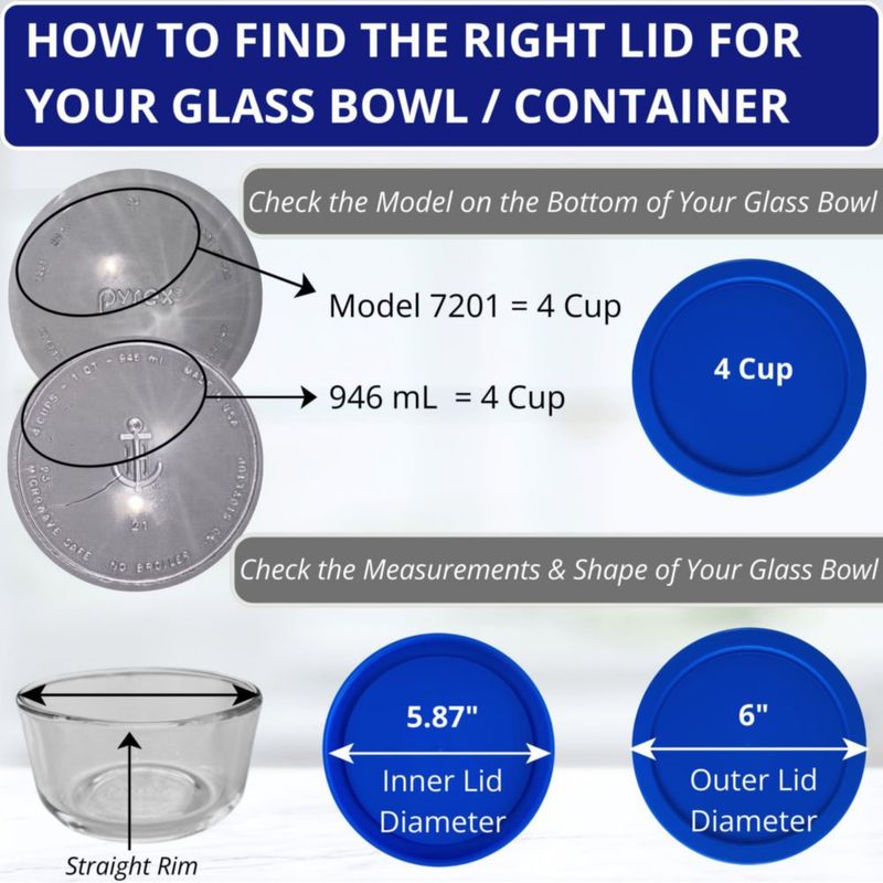 Tapas para Envases Klare Ware 950 ml Pack de 6 Azul