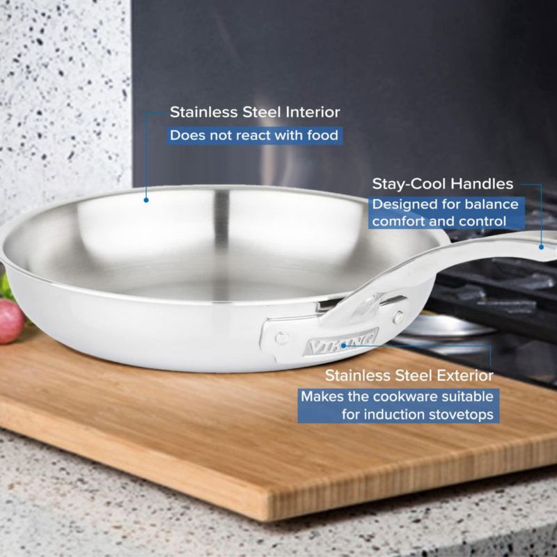 Juego de utensilios de cocina Viking de 5 piezas acero inoxidable apto para lavavajillas