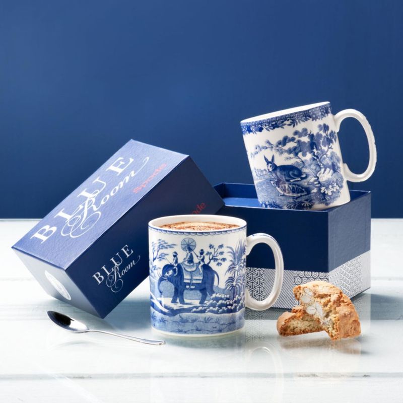 Taza Spode 473 ml Blue Room estilo griego de porcelana