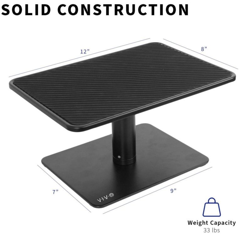 Soporte Elevador de Monitor VIVO Negro Ajustable 12" x 25 cm