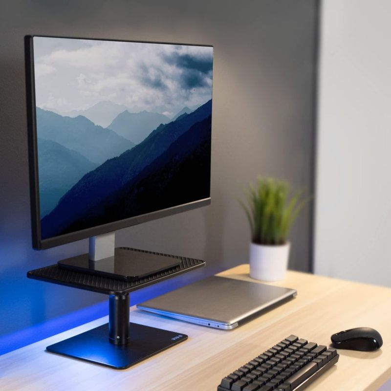 Soporte Elevador de Monitor VIVO Negro Ajustable 12" x 25 cm