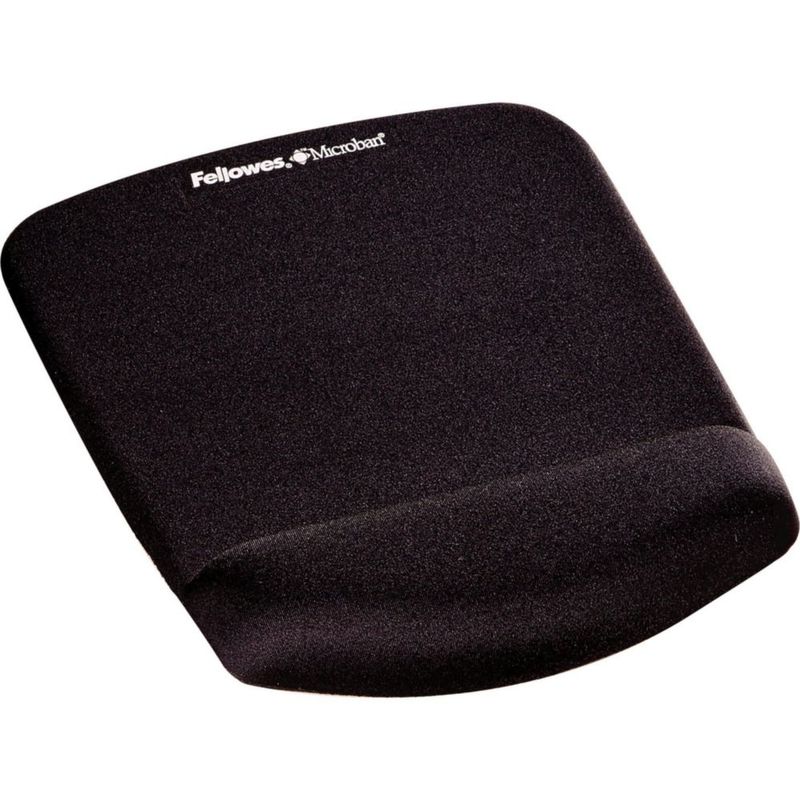 Alfombrilla de ratón Fellowes PlushTouch de espuma 2.5x18x24 cm con soporte para la muñeca – Negro