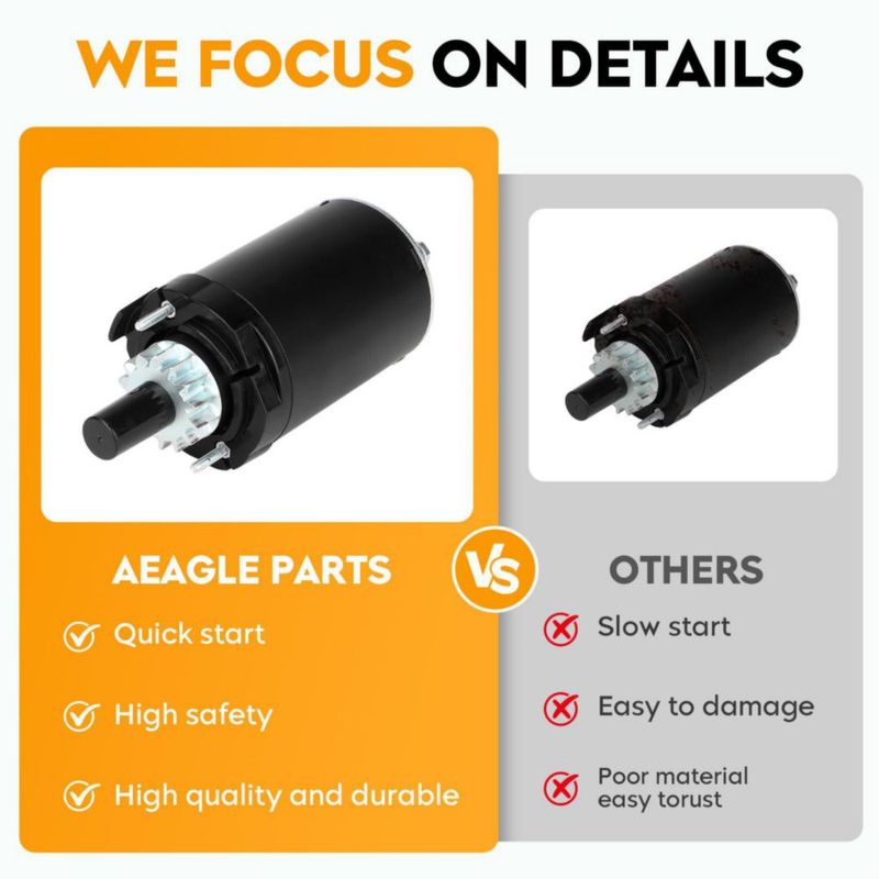 Motor de arranque Aeagle para Kohler 18-21HP 12V 14T SAB0145