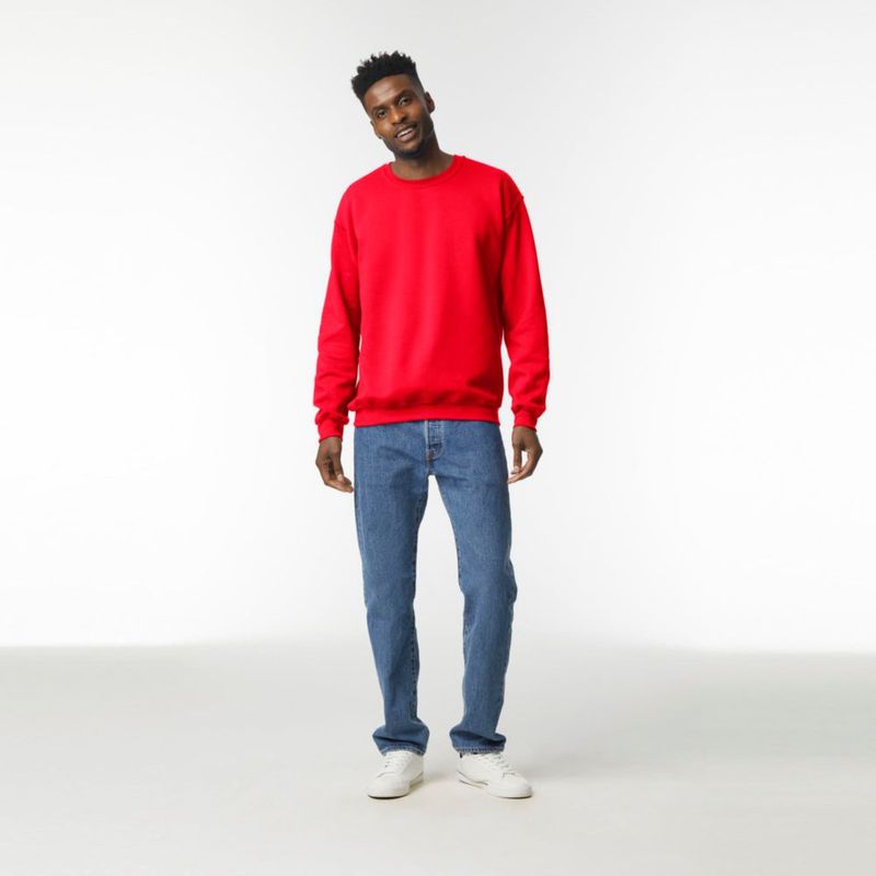 Sudadera Gildan G18000 roja talla M (1 unidad)