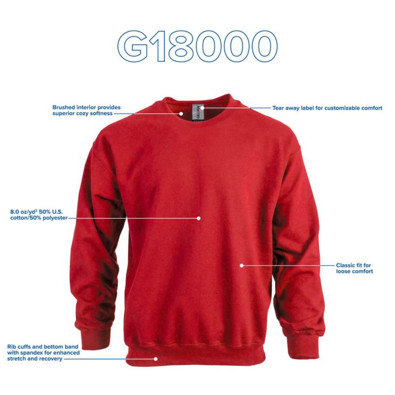 Sudadera Gildan G18000 roja talla M (1 unidad)