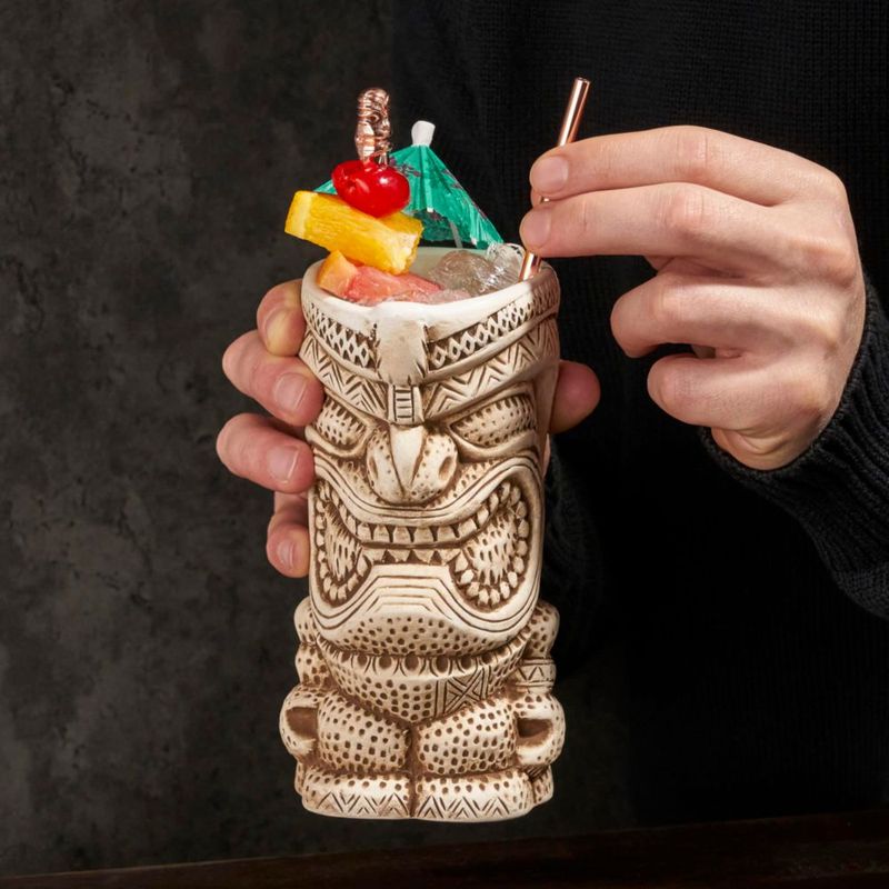 Juego de 2 tazas tiki Viski 410 ml blanco