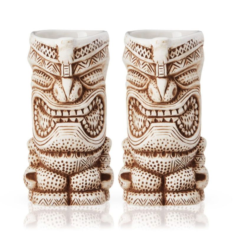 Juego de 2 tazas tiki Viski 410 ml blanco