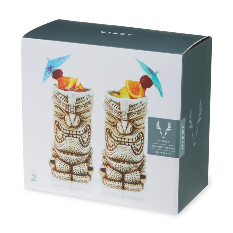 Juego de 2 tazas tiki Viski 410 ml blanco