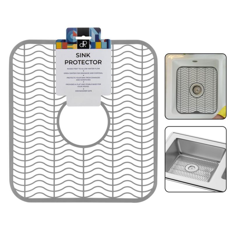 Protector de fregadero DecorRack 30x28 cm gris