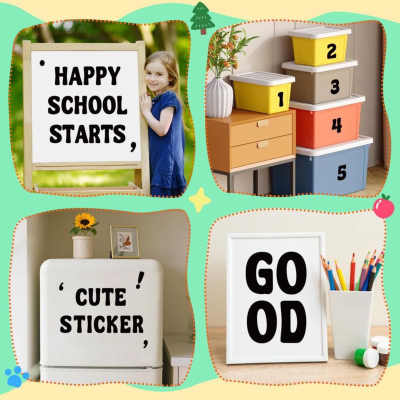 Pegatinas de Letras Auteard 76 cm Negro 150 Piezas