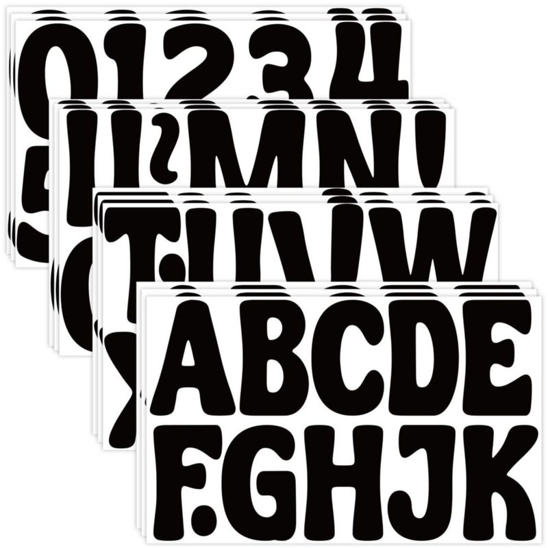 Pegatinas de Letras Auteard 76 cm Negro 150 Piezas