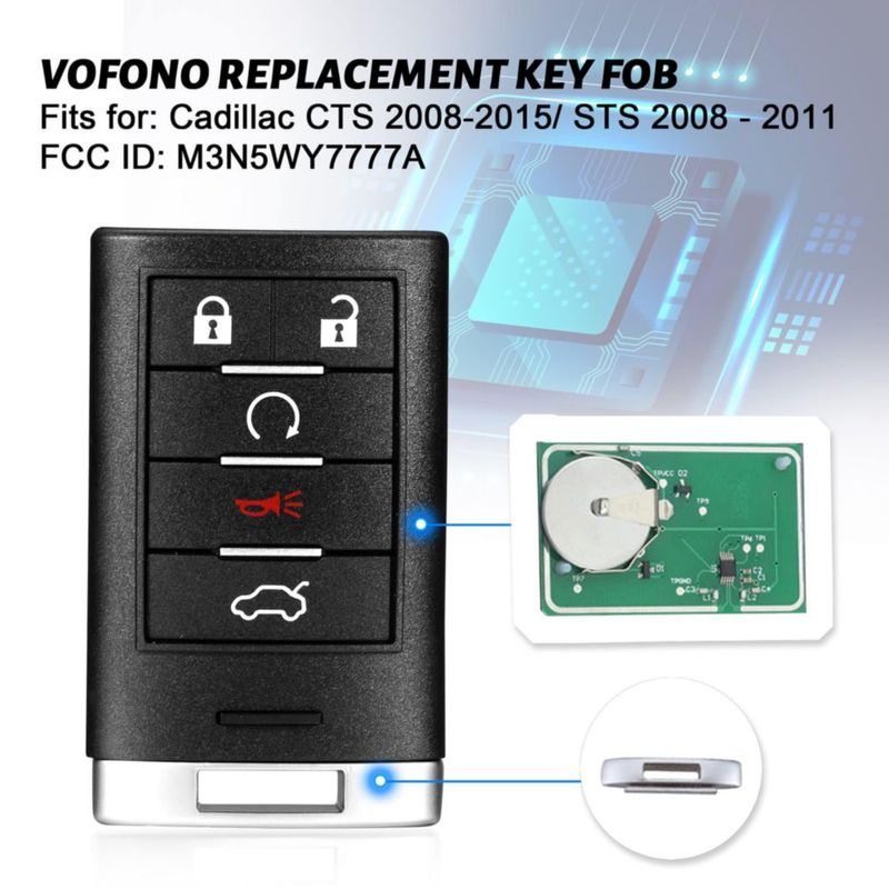 Control remoto VOFONO para Cadillac CTS 2008‑2015 / STS 2008‑2011