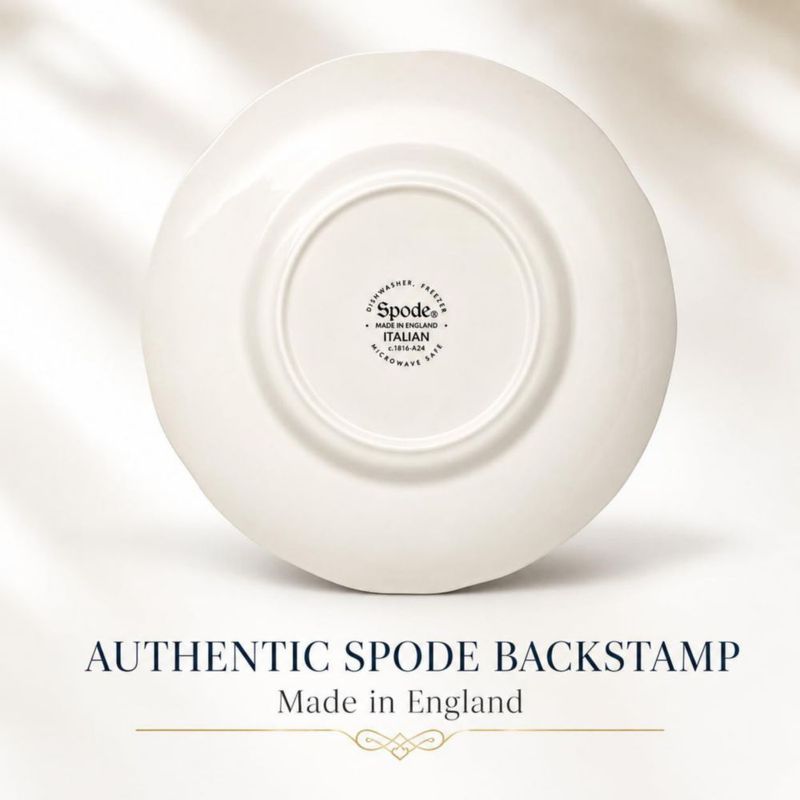 Plato de Ensalada Italiano Azul Spode 8" (Blanco)