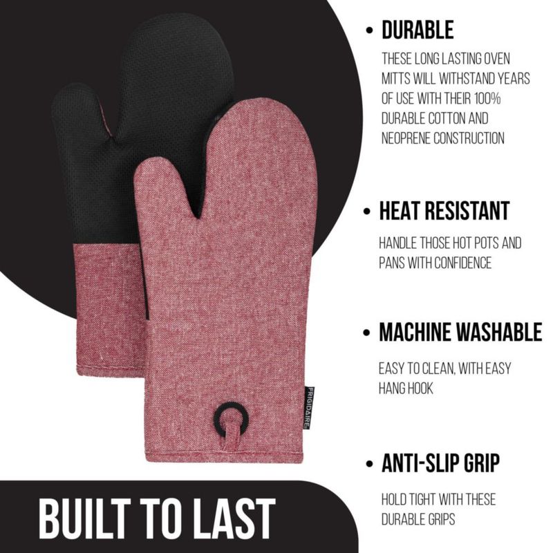 Guantes de horno Frigidaire 33 cm x 18 cm Rojo - Pack de 2