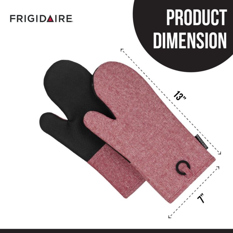 Guantes de horno Frigidaire 33 cm x 18 cm Rojo - Pack de 2