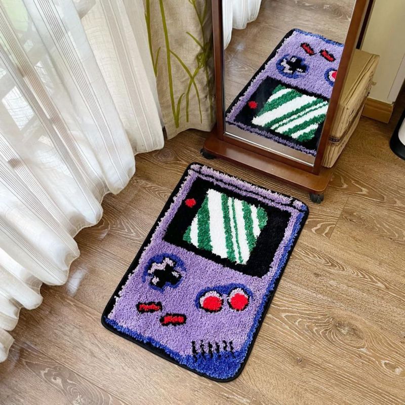 Alfombra LAKEA 60 cm Púrpura Consola de Juegos con Felpa
