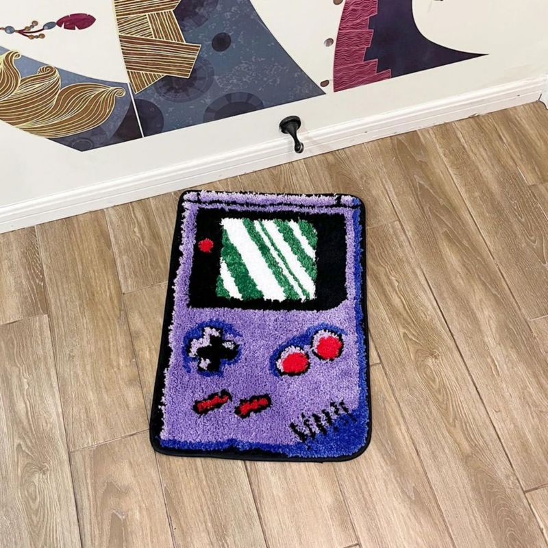 Alfombra LAKEA 60 cm Púrpura Consola de Juegos con Felpa