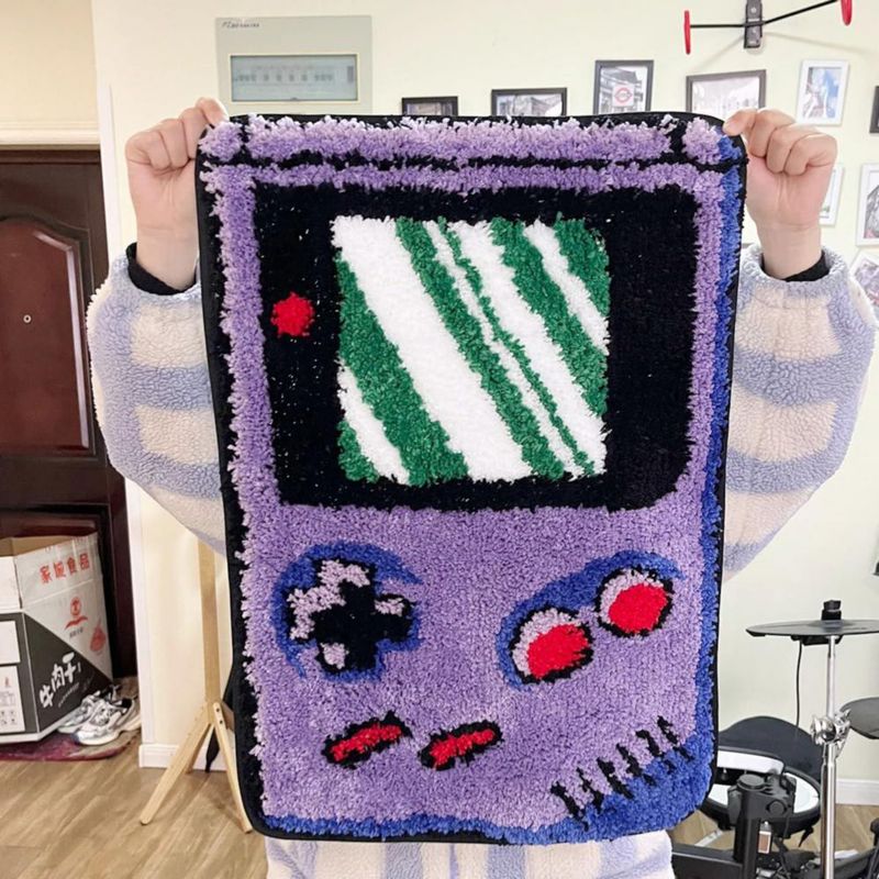 Alfombra LAKEA 60 cm Púrpura Consola de Juegos con Felpa