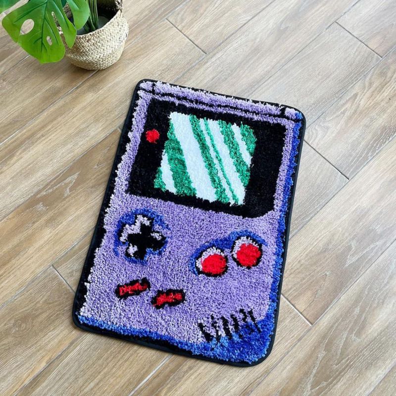 Alfombra LAKEA 60 cm Púrpura Consola de Juegos con Felpa