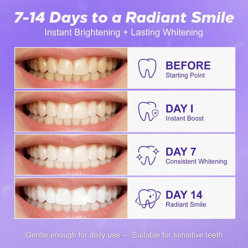 Tiras blanqueadoras dentales Pdoo 42 unidades color morado
