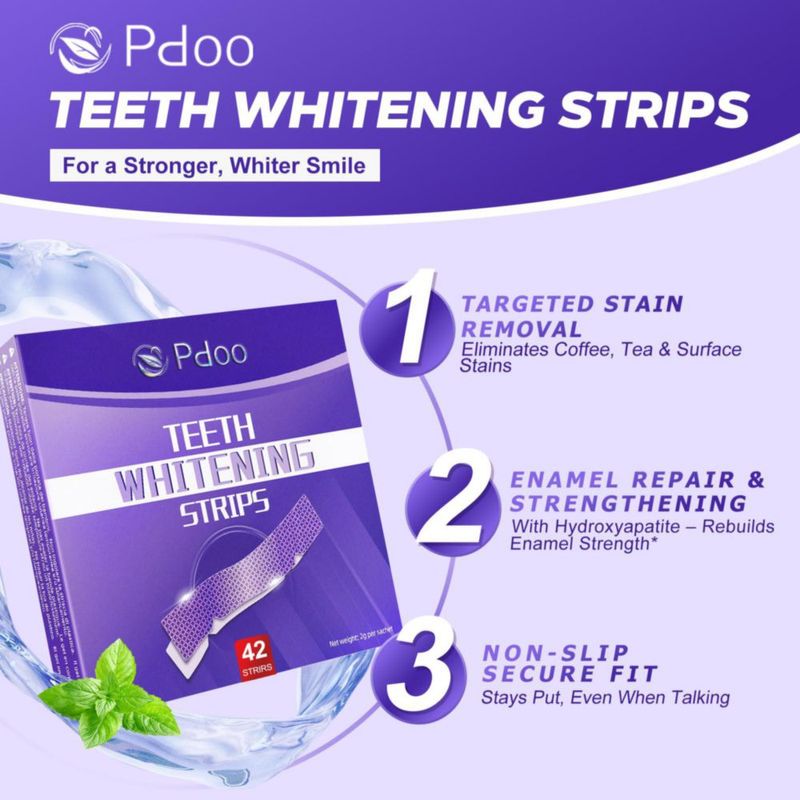 Tiras blanqueadoras dentales Pdoo 42 unidades color morado