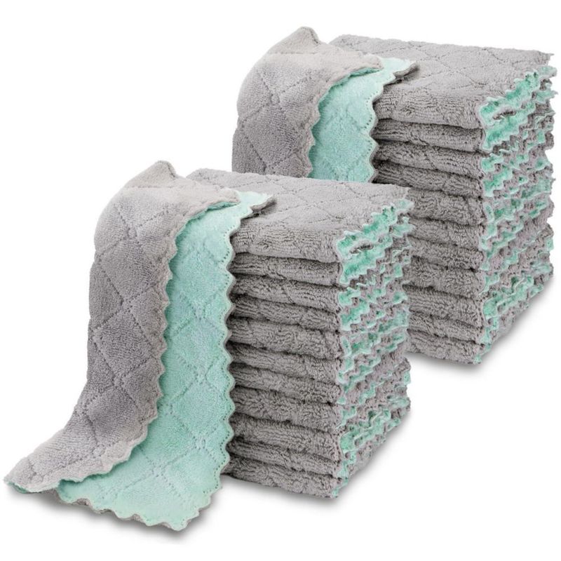 Paño de cocina AIDEA 24 uds 15 × 26 cm felpa coral reutilizable