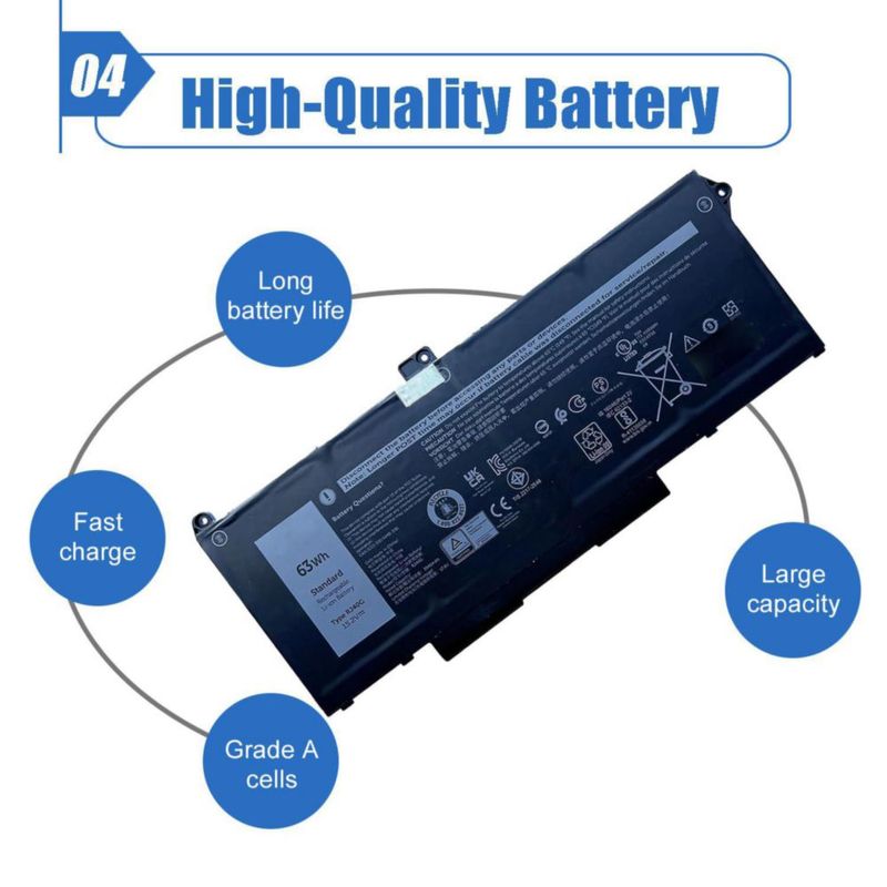 Batería de portátil Dentsing 63Wh 15.2V para Dell Latitude/Precision