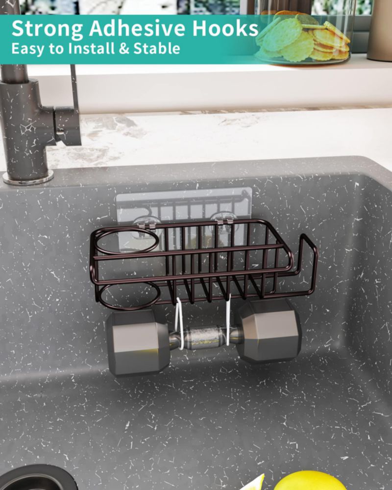 Organizador para fregadero de cocina HapiRm 4‑en‑1 Bronce